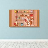 Blasen in seinem Laden Leinwanddruck (Insitu (Holzboden))