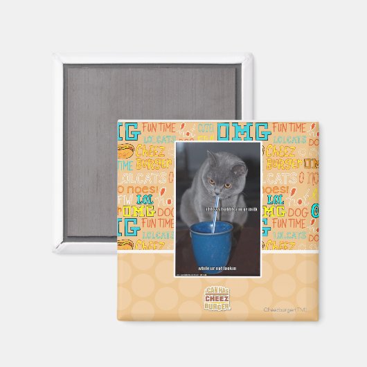 Blasen in unserer Milch Magnet (Vorderseite/Rückseite)