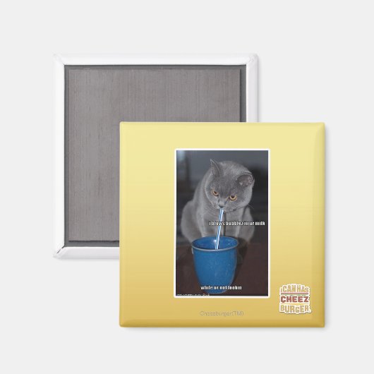 Blasen in unserer Milch Magnet (Vorderseite/Rückseite)