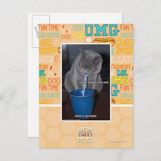 Blasen in unserer Milch Postkarte (Vorne/Hinten)