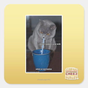 Blasen in unserer Milch Quadratischer Aufkleber