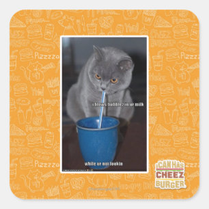 Blasen in unserer Milch Quadratischer Aufkleber