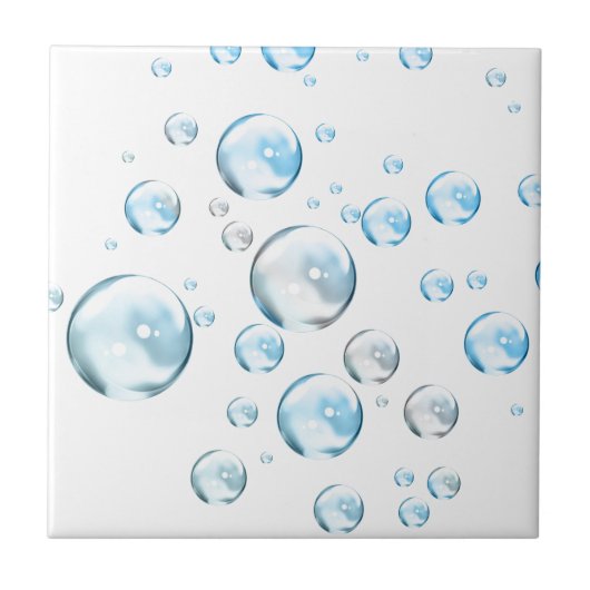 Blasen in Weiß Fliese (Vorderseite)