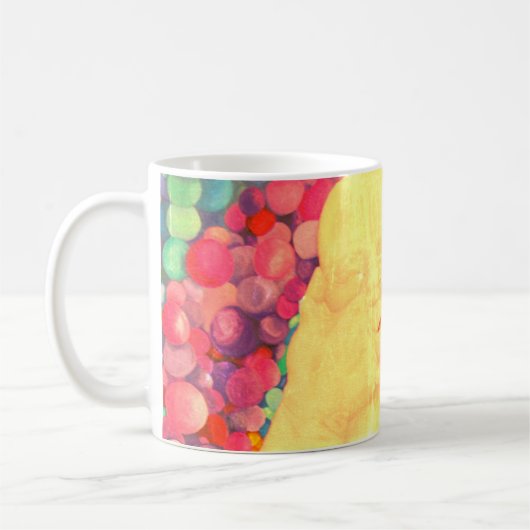 Blasen Kaffee Tasse extra Großdruck (Links)
