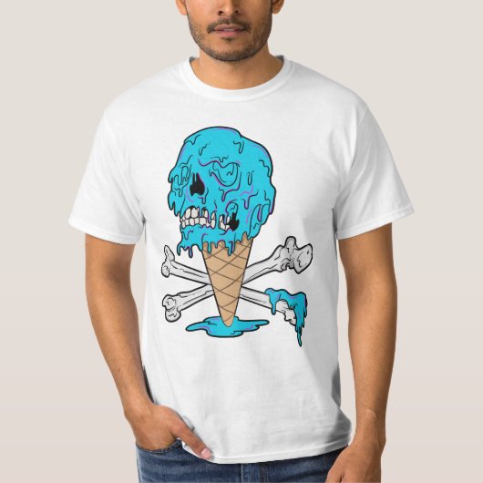 Blasen-Kaugummi-Eiscreme-Treibschädel T-Shirt (Vorderseite)