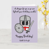 Blasen-Knirps-Ritter Karte (Gelbe Blume)