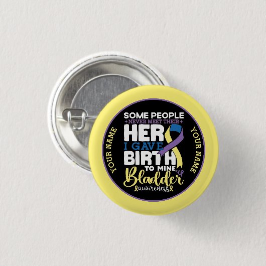 Blasen Krieger Einige Menschen treffen ihren Helde Button (Vorne & Hinten)