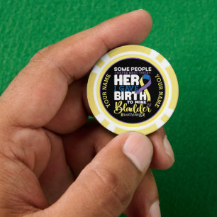 Blasen Krieger Einige Menschen treffen ihren Helde Pokerchips