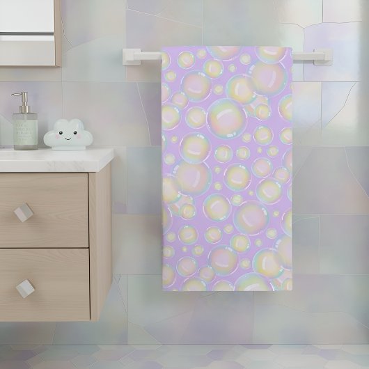 Blasen - Lila Süßigkeiten  Badehandtuch