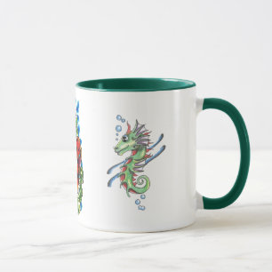 Blasen-Meeresleben-geringelte Keramiktasse Tasse