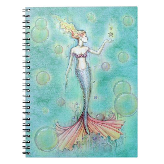 Blasen Mermaid-Notebook Notizblock (Vorderseite)