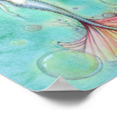 Blasen Mermaid Print Poster (Ecke)