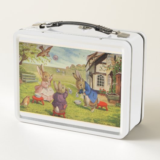 Blasen Metall Brotdose (Rückseite)