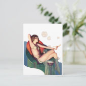 Blasen mit klassischem Button Postkarte (Stehend Vorderseite)