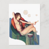 Blasen mit klassischem Button Postkarte (Vorderseite)