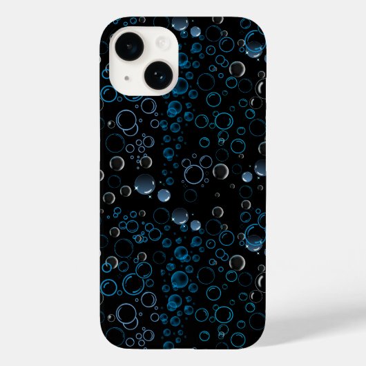Blasen Muster 01 Schwarze BG Case-Mate iPhone Hülle (Rückseite)