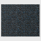 Blasen Muster 02.FR.b Schwarze BG Geschenkpapier (Flach)