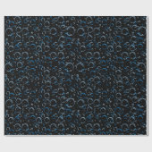 Blasen Muster 02.FR.b Schwarze BG Geschenkpapier (Flach)