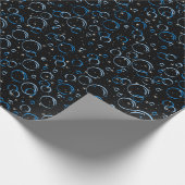 Blasen Muster 02.FR.b Schwarze BG Geschenkpapier (Ecke)