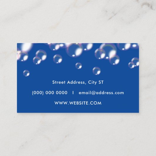 Blasen-Muster Visitenkarte (Rückseite)