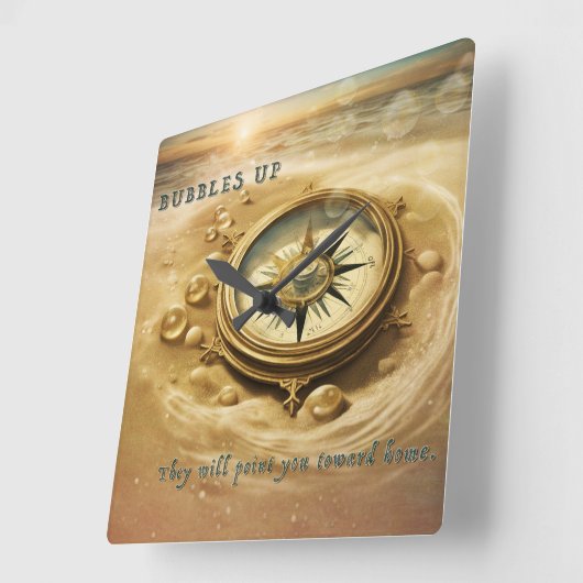 Blasen nach oben quadratische wanduhr (Winkel)