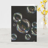 Blasen - Originalgemälde - Sitzkarte Karte (Gelbe Blume)