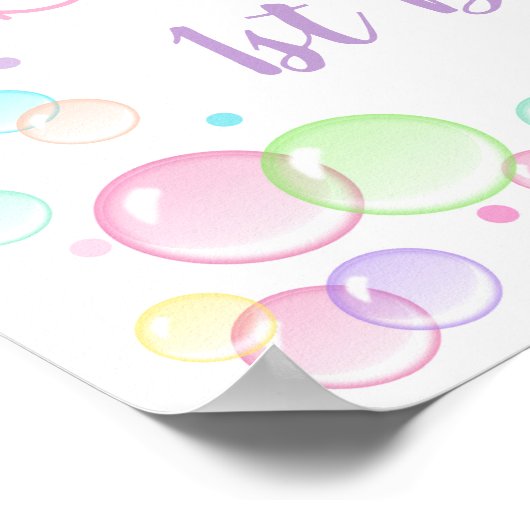 Blasen-Party Begrüßungszeichen Poster (Ecke)