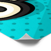 Blasen Pop Art Cloud Blase. Lächeln, wow, pow, coo Poster (Ecke)