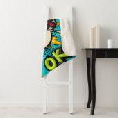 Blasen Pop Art Cloud Blase. Lächeln, wow, pow, coo Sherpadecke (Beispiel)