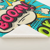 Blasen Pop Art Cloud Blase. Lächeln, wow, pow, coo Sherpadecke (3/4)