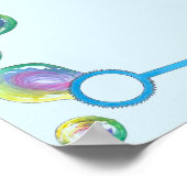 Blasen Rainbow Soap Blasen Blauer Wand Poster (Ecke)