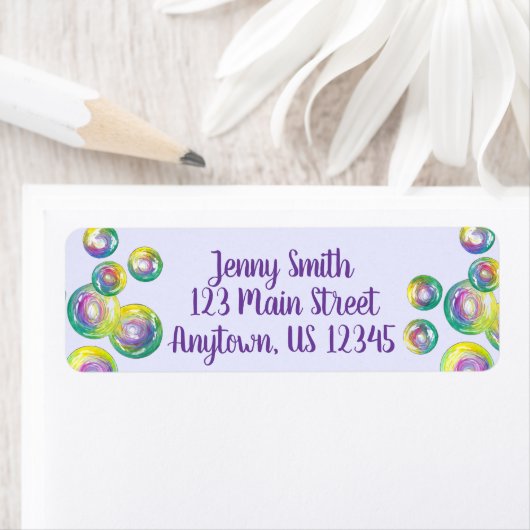 Blasen Rainbow Soap Blasen Personalisiert Lila (Insitu)