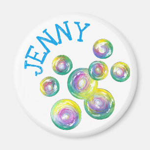 Blasen Rainbow Soap Blasen Personalisiert Lila Magnet