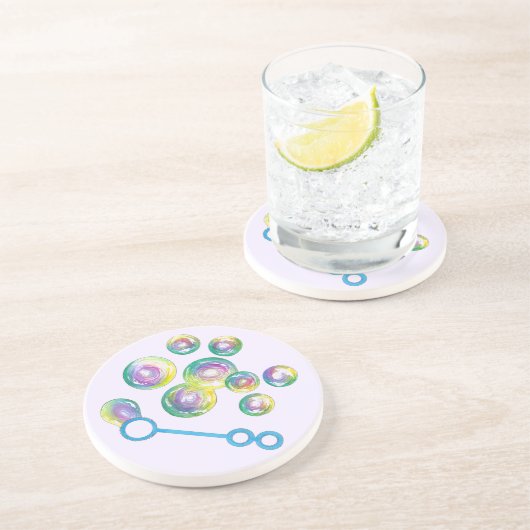 Blasen-Regenbogenseife Blasen-Wand Getränkeuntersetzer (Seite)