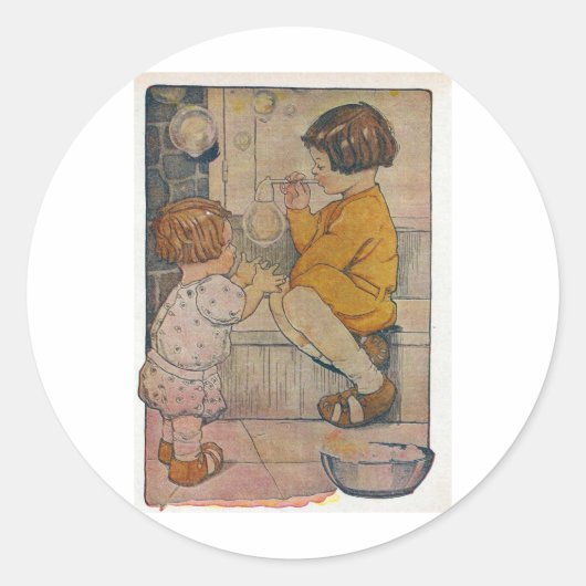 Blasen Runder Aufkleber (Vorderseite)