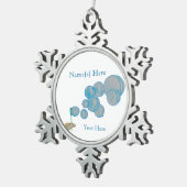 Blasen Schneeflocken Zinn-Ornament (Rechts)