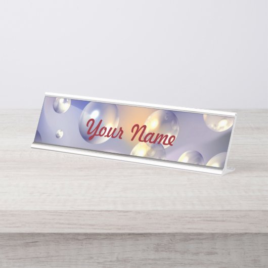 Blasen Schreibtischnamensplakette (Vorderseite )