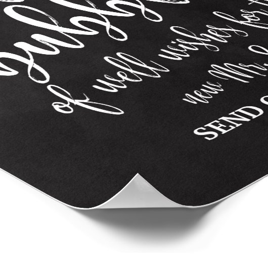 Blasen senden Chalkboard 8x10 Hochzeitszeichen ab Poster (Ecke)