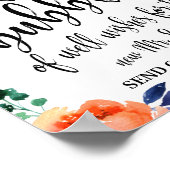 Blasen senden farbenfrohe Flora 8x10 Hochzeitszeic Poster (Ecke)