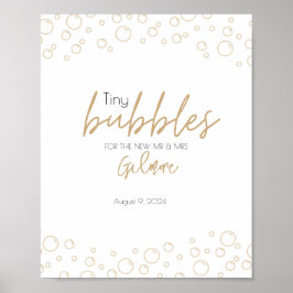 Blasen senden Gold und Black Wedding Poster Print