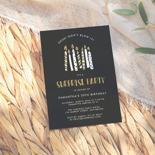 Blasen Sie es nicht Gold Glitzer Überraschung Gebu Ankündigung