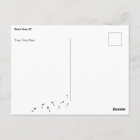 Blasen Sie es nicht! Kronleuchter Postkarte (Rückseite)