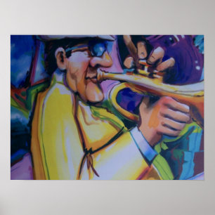 blasen Sie Ihr Funky Horn Poster