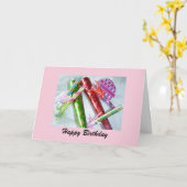 Blasen Sie Ihr Party Horn Karte (Gelbe Blume)