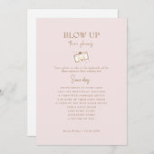 Blasen Sie Ihre Handys Empfang Gold Text Einladung (Vorne/Hinten)