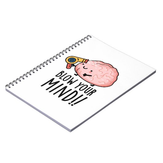 Blasen Sie Ihren Geist lustige Gehirnpuppe Notizblock (Linke Seite)