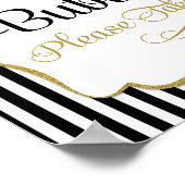 Blasen signieren schwarzen Goldrand Poster (Ecke)