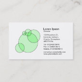 Blasen - tadelloses Grün Visitenkarte (Rückseite)