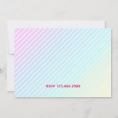 Blasen Thema Girls Foto Geburtstagsparty Einladung (Rückseite)