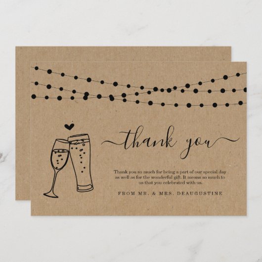 Blasen u. dankeskarte (Vorne/Hinten)